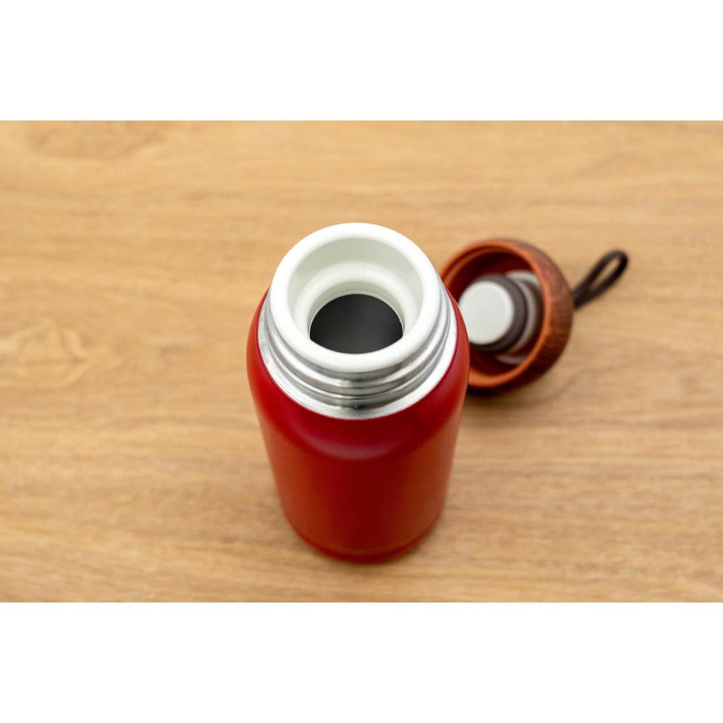 Orgo Acorn Vacuum Insulated Stainless Steel Bottle with Acorn Stylish and Red Mug, 400ml, SMBD-40, Shape, Cute,