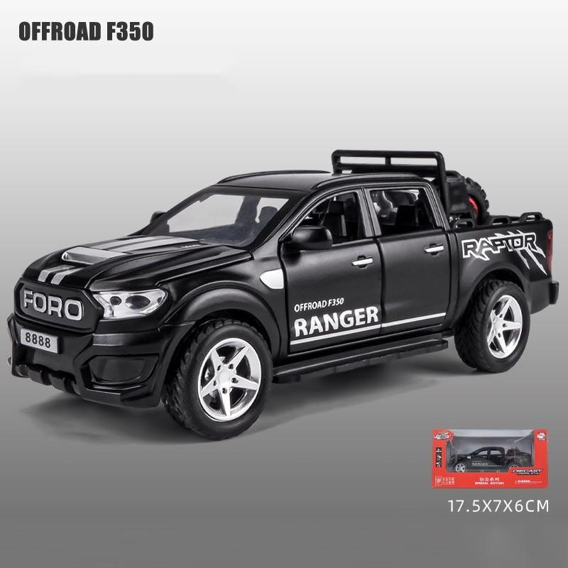 

1/32 для детей, игрушки, подарок, ограниченная серия Ford Raptor F 350, пикап, модель автомобиля из сплава, внедорожник 1/32-Size:17.5*7*6.5cm чёрный