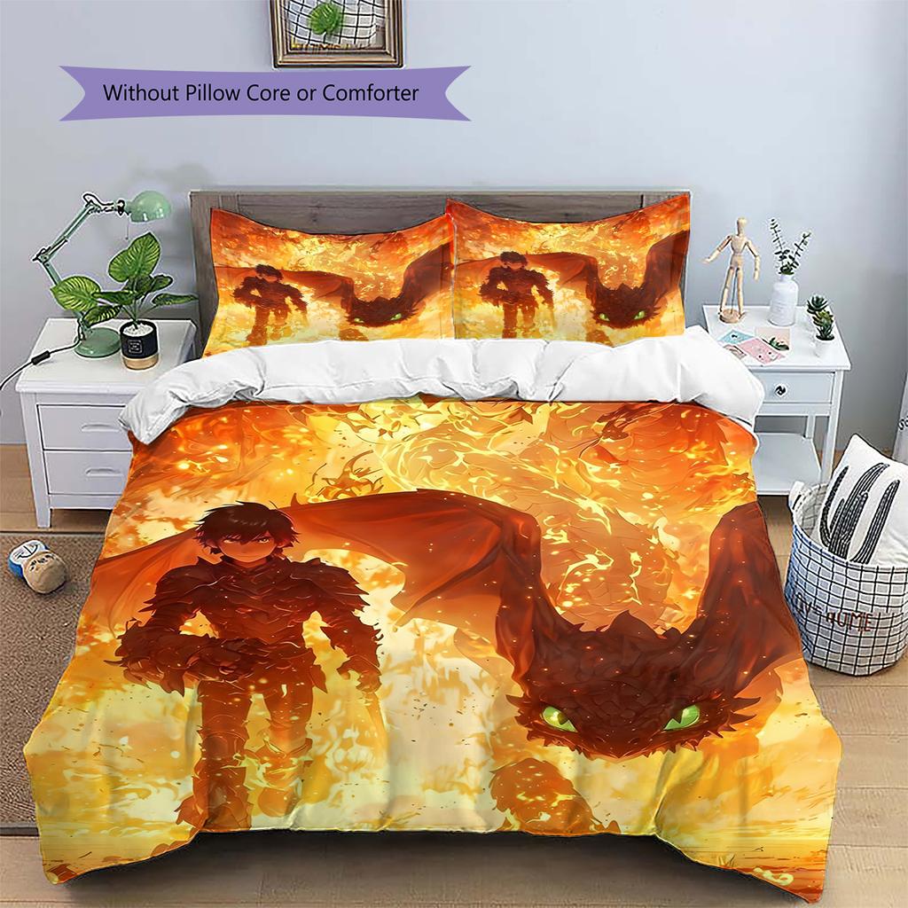 How To Train Your Dragon Bedding Set Duvet Cover Pillowcase No Filler, Soft Home Bedroom Decor, Perfect Gift for Fans.chl