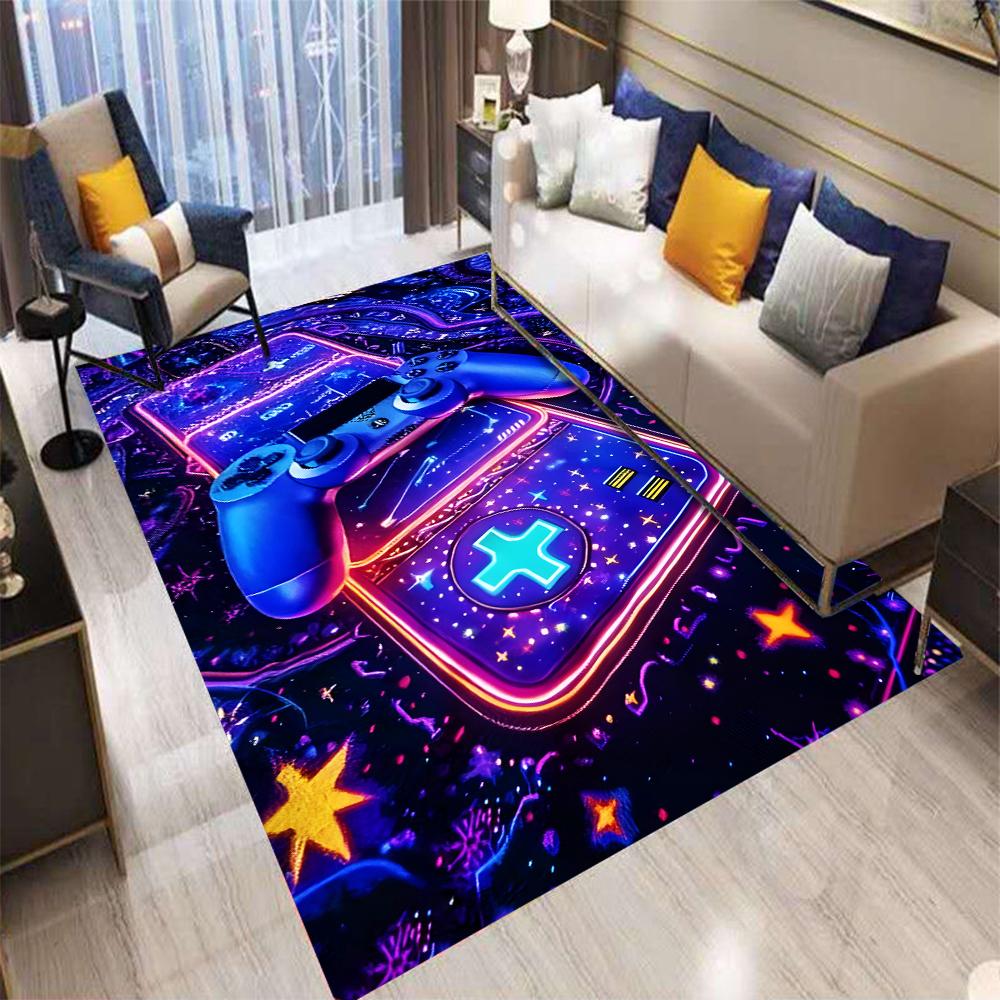 Game Controller Carpet for Bedroom Decoration Home Gaming Esports Floor Mat Non-slip Living Room Area Rug Washable Porch Doormat