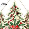 Indoor Outdoor Seasonal Ornaments Christmas Wooden Sign Hanging Ornament, Multi-Layer Tree Wood Plaque Signs with Rope, Merry Festive Door Wall Decor