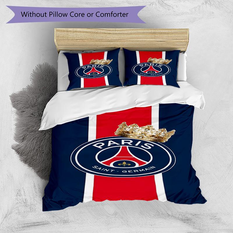 3pcs Duvet Cover Set (1*Duvet Cover + 2*Pillowcase, Without Core),Manchester City FC Print Bedding Set, Bedroom Decor, All‑Season, Birthday Gift