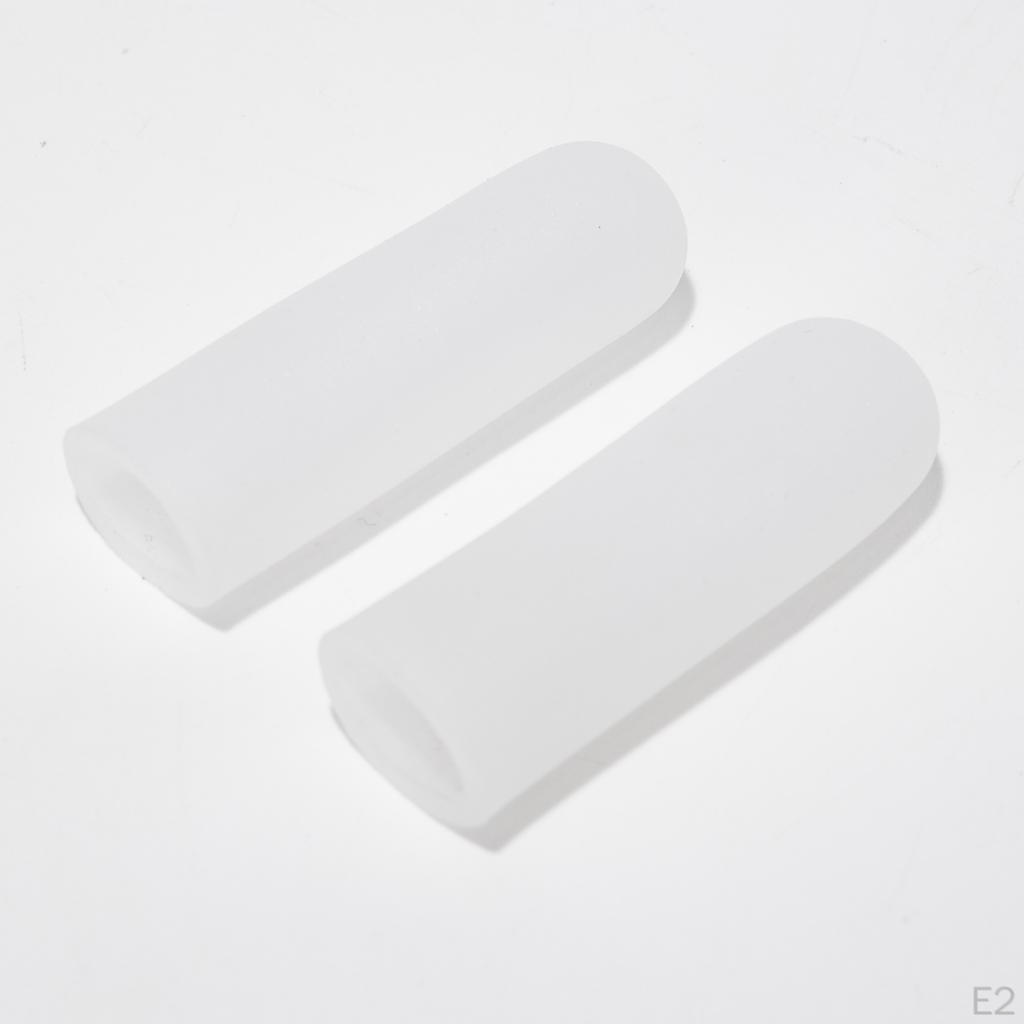 2 Pairs Elastic Silicone Toe Finger Cap Cover Protective Splint Sleeves for Women Men - Can be
