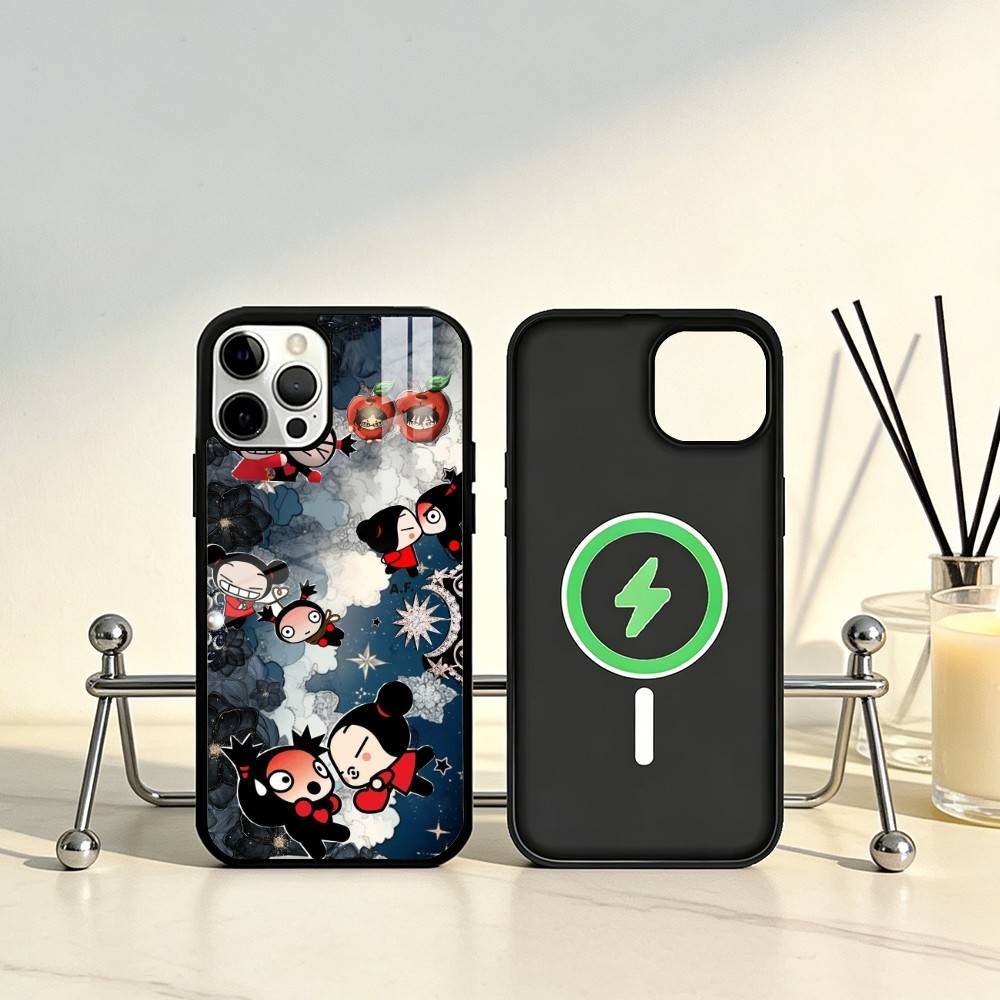 Chinese Doll Pucca And Garu Phone Case For iPhone17,16,15,14,13,12,11 Plus,Pro Max Magnetic For Magsafe Wireless Charging