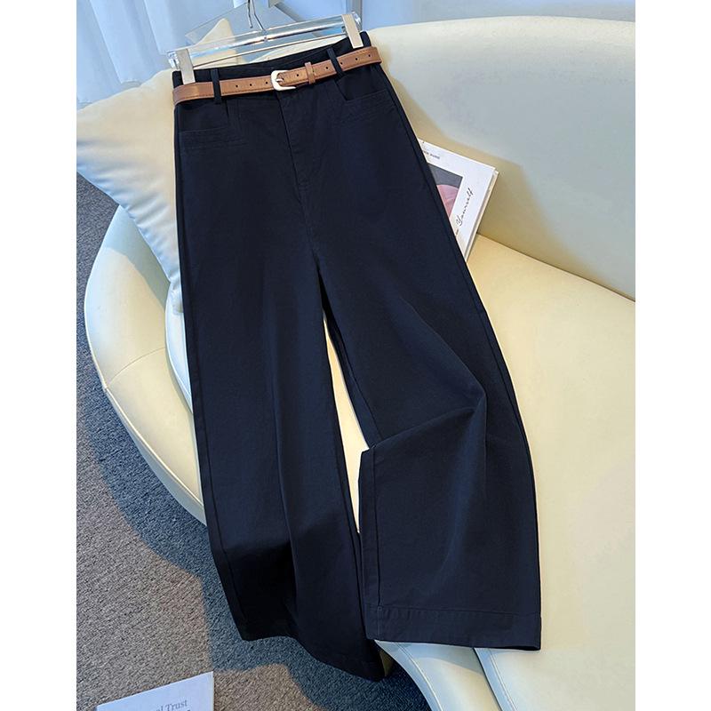 

Women s Khaki High-Waisted Wide-Leg Pants - 2025 Autumn/Winter Slimming Versatile Casual Suit S /26 [85-95 lbs]