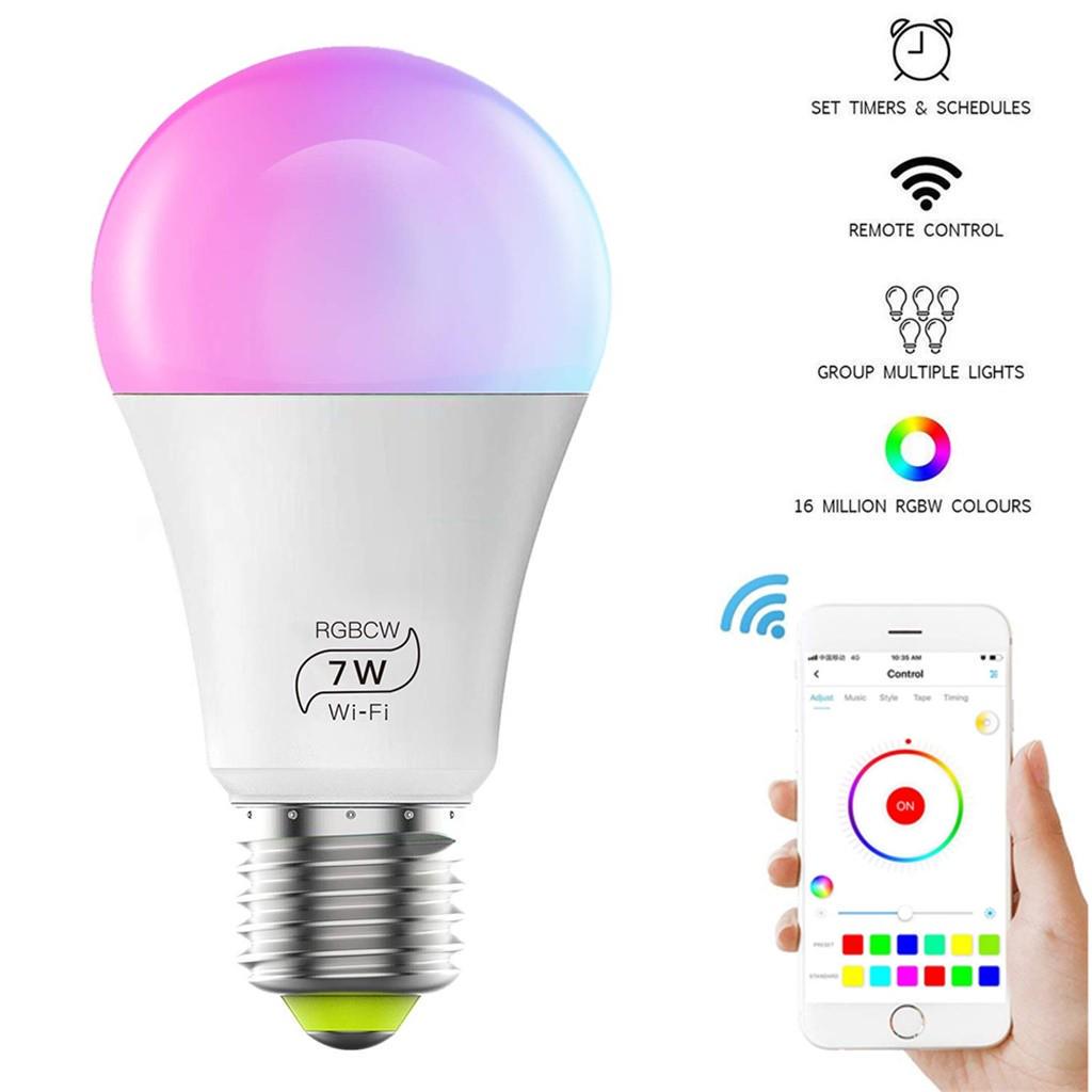 Wifi Smart LED Light Bulb RGB+CW App Control Home E26 Wifi Smart LED Light Bulb RGB+CW App Control Home E26