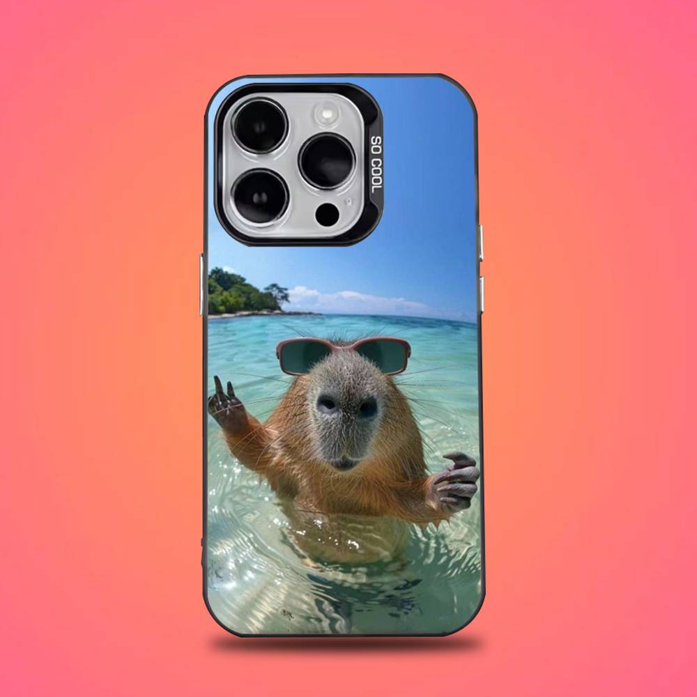 

Pet Capybara Cute Phone Case For iPhone 11,12,13,14,15,16,17,Pro,Max,Plus,E,Air,Mini IMD Matte Black iPhone13