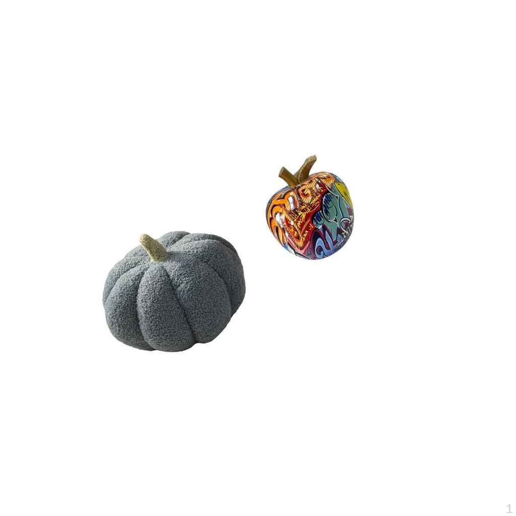 Nordic Graffiti Pumpkin Pillow Sculpture Decorative Sofa Cushion Collectable Artwork Ornament for