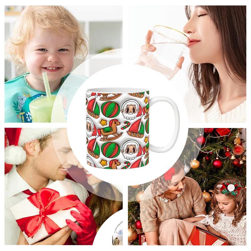 Christmas mug Christmas hot cocoa cup cute ceramic mug coffee bar mug for Christmas home holiday decoration