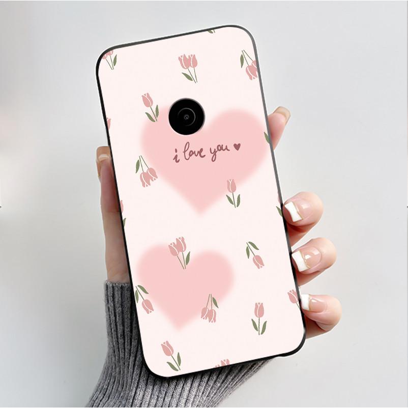 Θήκη Κινητού με Σχέδιο Για Nokia 110 4G 2023 Fundas Coque Μαύρο Κάλυμμα από Μαλακή Σιλικόνη Χαριτωμένο Κάλυμμα με Σχέδιο Λουλουδιών Καρτούν Capa