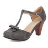Elegant Women's Pumps Lolita D'Orsay Summer Shoes Fashion Strap Black Grey High Heels Classic Party Office Shoes Women Comfort