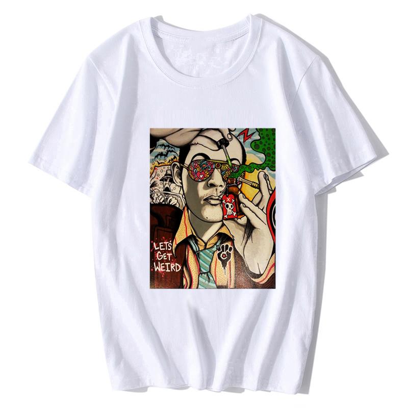 Fear and Loathing In Las Vegas Graphic Print Unisex T Shirt Pop Art Portrait Crew Neck Short Sleeve Casual Streetwear Tee for Men Women Daily Wear