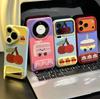 Cake Leather Pattern Bracket Is Suitable for Apple 17 Mobile Phone Case 16promax Anti-drop 15Pro All-inclusive 13/14 Protective Case.