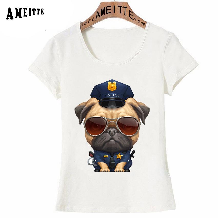 Welsh Corgi Officer Print T Shirt Summer Cute Women T Shirt Pit Bull Terrier Panda