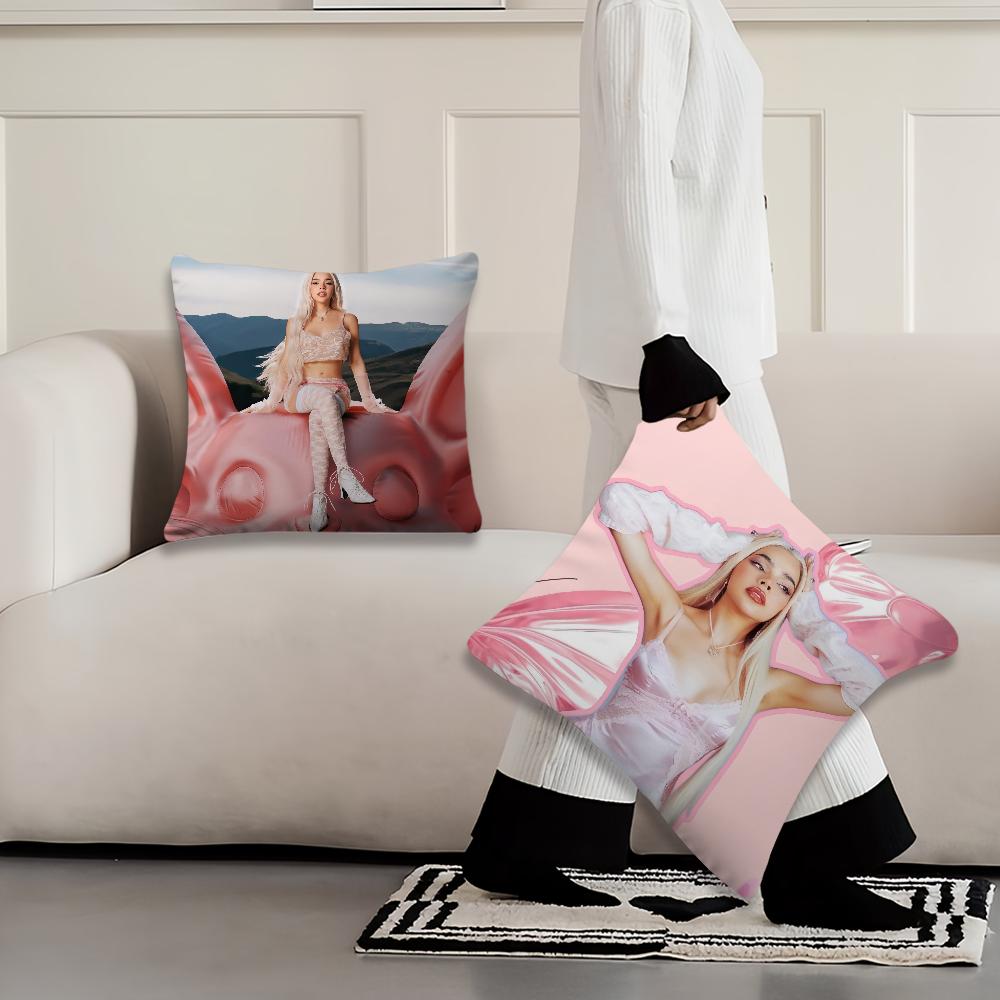 Comfortable Soft Pillow Os Case For K-Kenia Sofa Living Singer Room Pink Aura Home Office Decor And Protective Covers