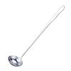 4Pcs Rustless Steel Oil Spoon Round Spoon Head Extra Long Handle Deep Soup Spoon Safe Mirror Polished Kitchen Utensil