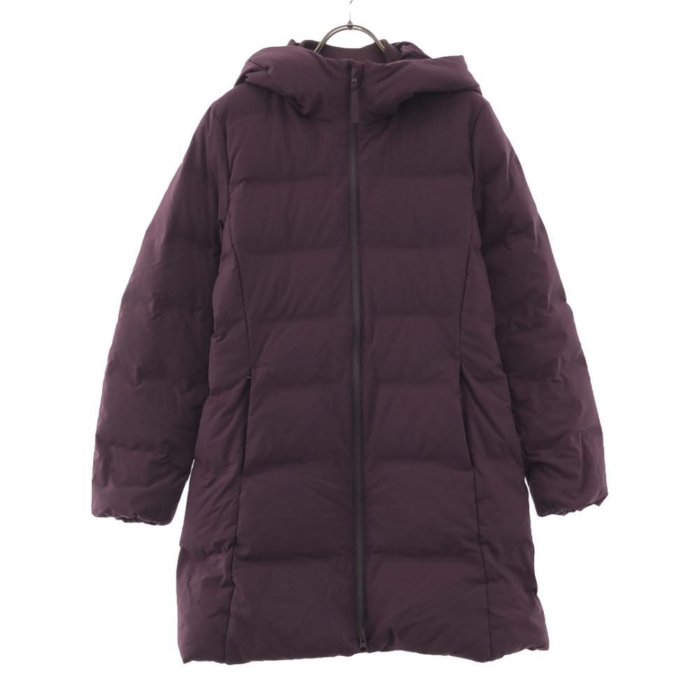Uniqlo Бесшовное пуховое пальто S Фиолетовое Женское Б/У