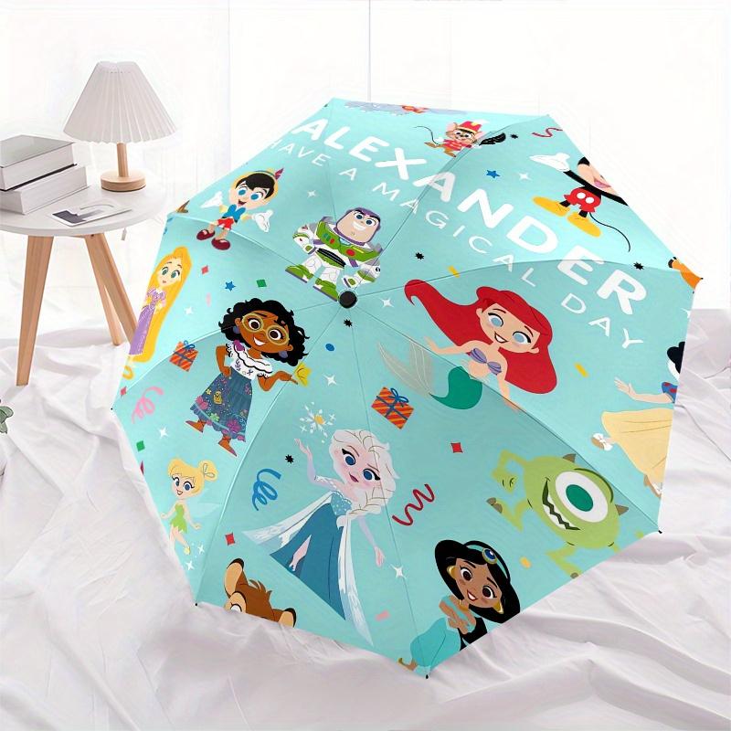 1pc Disney Characters,Magical Day Automatic Folding Umbrella: Compact 8-Bone Design Cartoon Outdoor Travel Companion, Business Umbrella, Chr