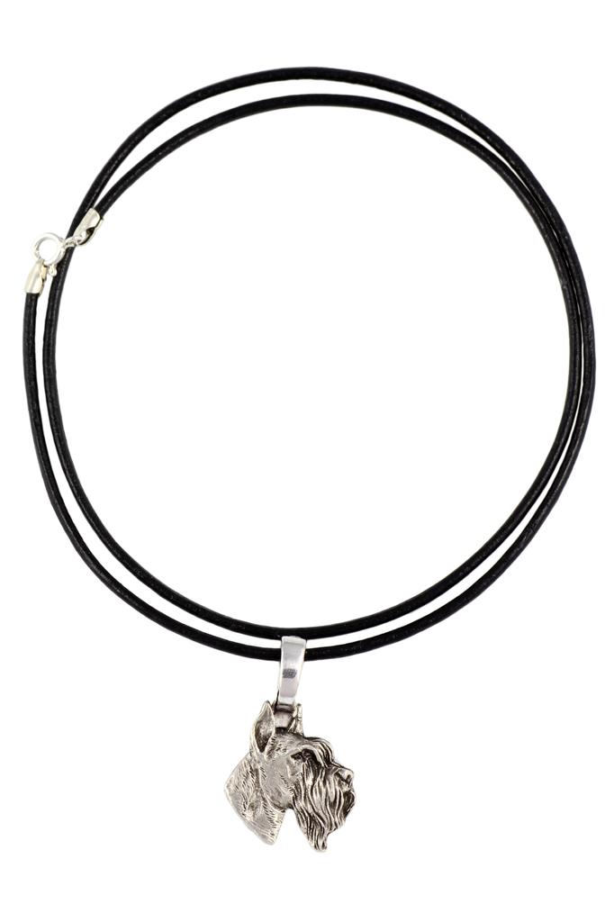 Schnauzer II - Dog Necklace, Silver-plated Pendant for the Dog Lover, Subtle Jewellery by Art-Dog