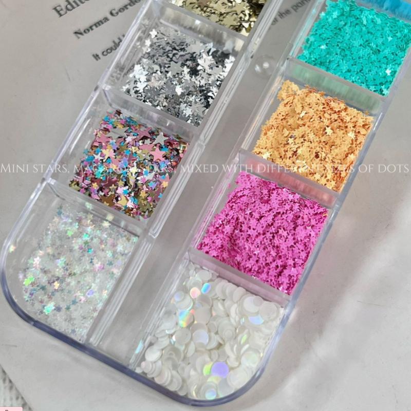 Colorful Star Nail Glitter Laser Holographic Sequins Non-Toxic for Professional DIY Manicure Decoration