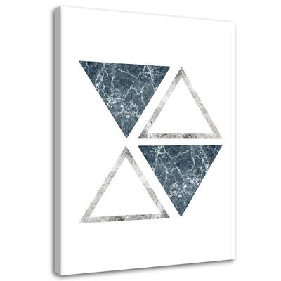 Canvas Print Abstract Marble Triangles