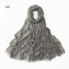 % rayon pleated solid color human cotton two-end beard bag headscarf female, new breathable soft scarf