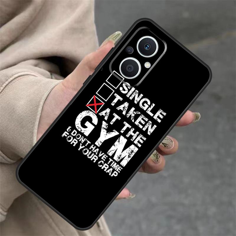Bodybuilding Gym Fitness Quotes Case For OPPO Reno 7 8 Lite 10 11 12 13 14 Pro 8T 12F 13F 14F OPPO Find X8 X6 X9 Pro Cover