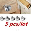 5 Pcs/Set 30mm Crystal Cabinet Knob With Screws Diamond Shape Drawer Cupboard Handle Pull Decorative Balls