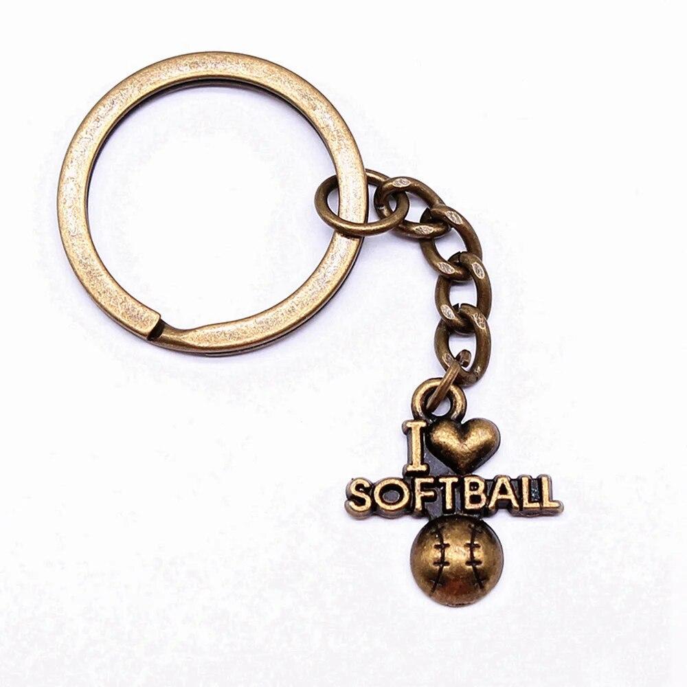I Love Tags Keychains Decoration Popular Vintage Jewelry Ring Size 28Mm