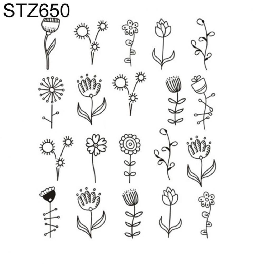 Floral Print Nail Decals Nail Art Decor Gel Polish Animal Sticker Manicure Foils