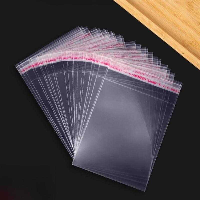

Кілька моделей багаторазових прозорих пластикових пакетів ОПП із самоклеючою застібкою, пакети для виготовлення ювелірних виробів, мішки для одягу від пилу, кишеня для зберігання закусок 10x15cm 100pcs