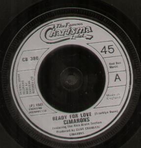 

7inch Record CIMARONS Ready For Love So Real CB380 Charisma 1981 UK Reggae Ska Dub Used