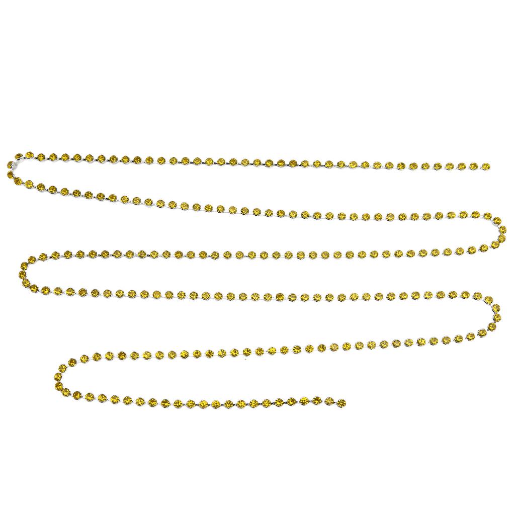 5 Yards Rhinestone Chain Strong Practicability Shiny Colorful Round Rhinestone Claw Chain for DIY Garment Decoration