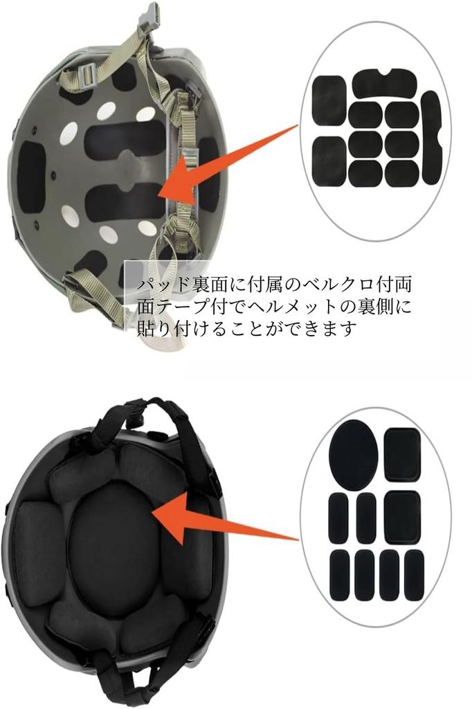 YFFSFDC Helmet Inner Pad, EVA Foam, 19 Pieces, Helmet Sponge, Shock Absorption, Easy Replacement, Protective Pad, Helmet Inner, Black