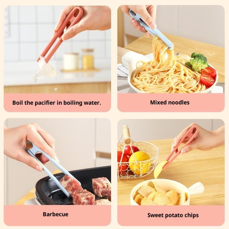 1Pcs Silicone Mini Multifunctional Non Slip Food Grade Fine Motor Tweezer Tongs For Boys Girls Daily Use Gift