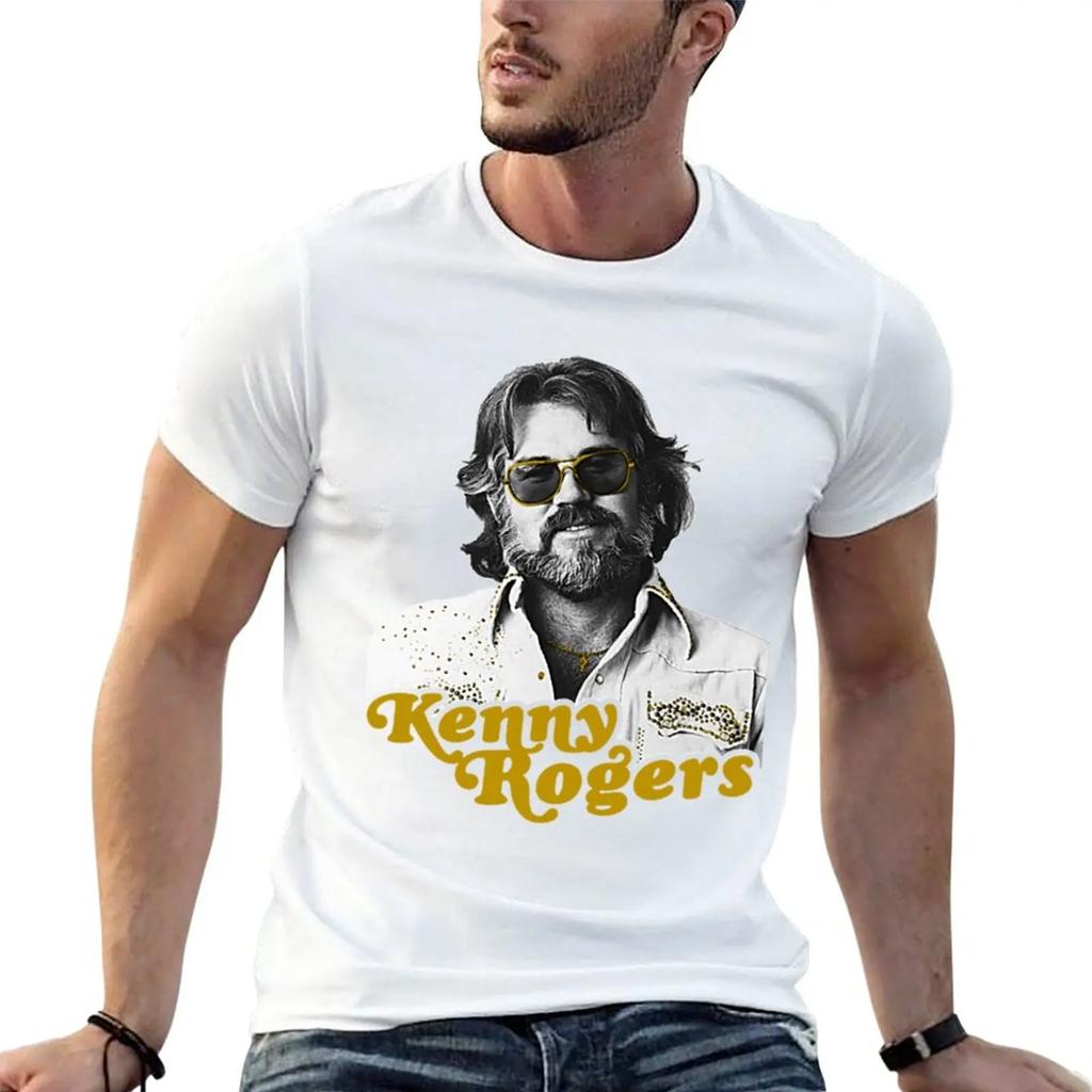 New Kenny Rogers The Golden Gambler Tribute TShirt Customs Design Your Own Vintage Graphic Tee Unisexs T Shirts