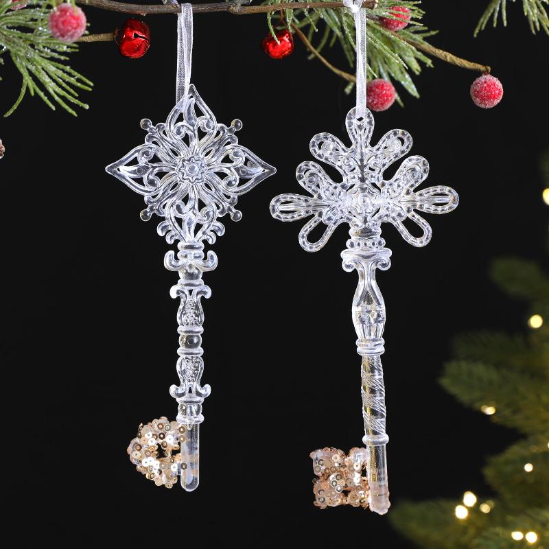 Kranz Schneeflocke Glockenklang Anhänger Weihnachtsdekorationen Weihnachtsbaum Hängender Schmuck