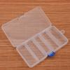4PCS Clear Plastic Fishing Lure Box 5 Grid Compartments Lure Container  for Fishing