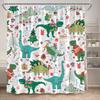 Funny Snowman Shower Curtain Set Xmas Ball Silver Pine Branches Gift Christmas Home Bathroom Decor Rug Bath Mat Toilet Lid Cover