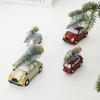 Christmas Tree Christmas Car Model Pendant Resin Car Miniature Desktop Ornament  Xmas Decoration