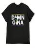 Damn Gina 90s T-Shirt Plus Size Clothes Oversized Graphic Shirts Unisex's Cotton T-Shirt
