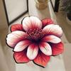 Floral Plush Floor Mat 3D Visual Flower Shaped Floor Rug Mat for Bathroom Quick-Drying Non-Slip Absorbent