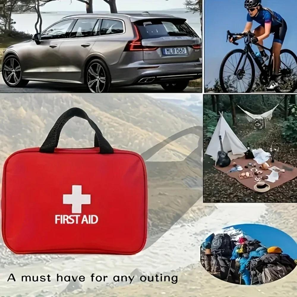 Deluxe First Aid Kit with Portable Bag -Emergency Medical Supplies for Hunting, Hiking, Camping & Outdoor Adventures