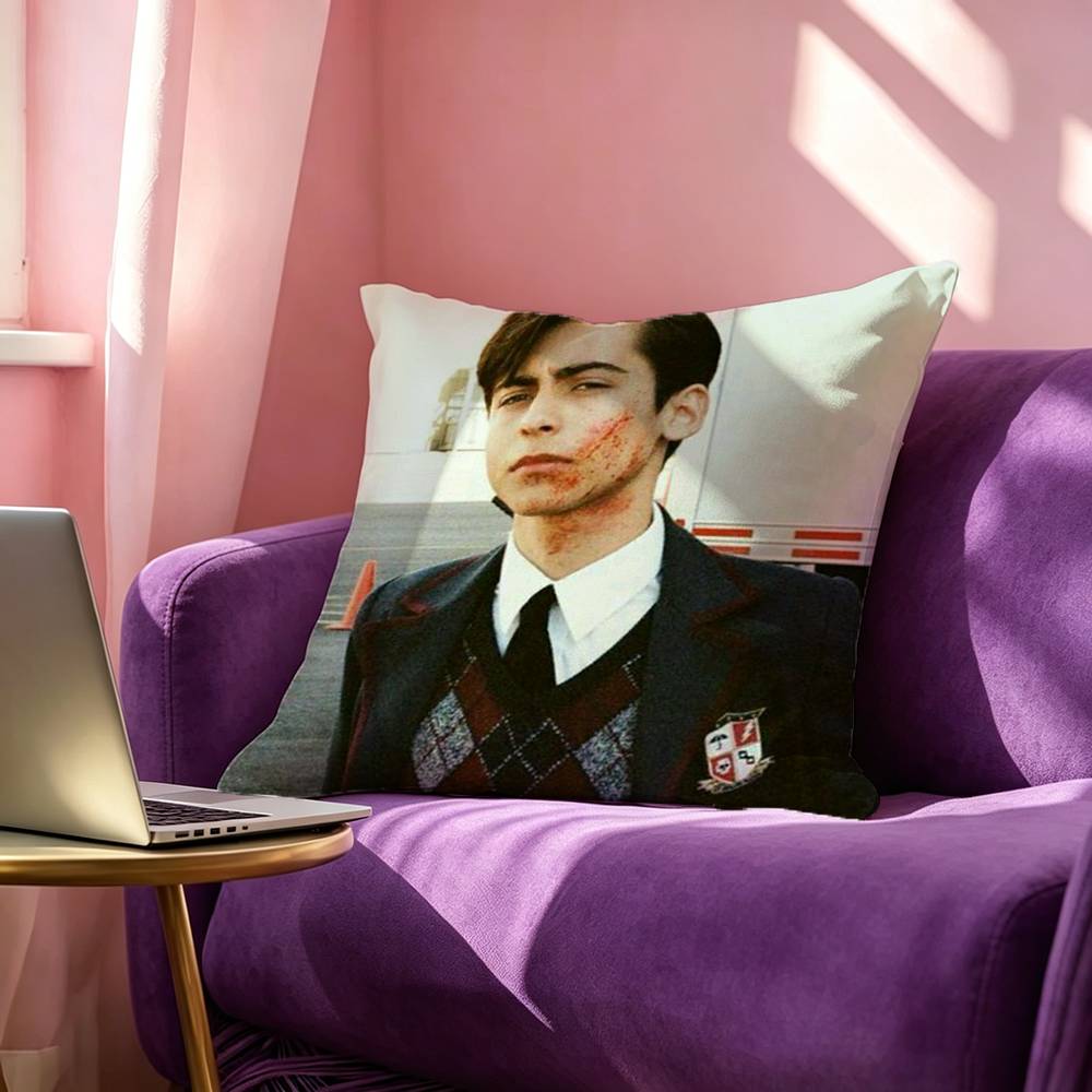 Aidan Gallagher Square DoubleSided printed Pillow Case Bedroom Bedside Pillow Sofa Cushion Cover