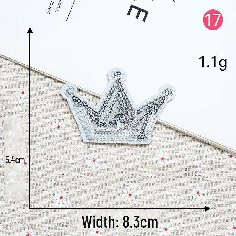 Smiley Face Embroidery Patch Sequin Love Label - Eyes Clothing Decoration.