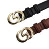 New Genuine Leather Pure Cowhide Fashionable Versatile Belt for Women with Jeans Trendy Trousers