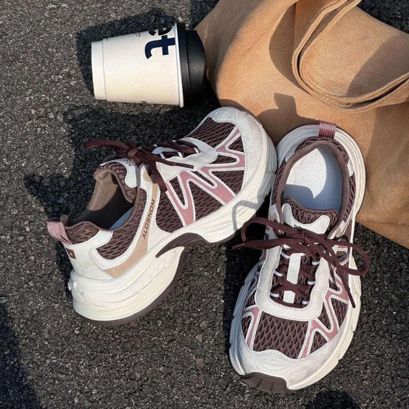 Mesh Lightweight and Versatile Dad Shoes Women's Autumn New Breathable Thick-soled Outdoor Sports Casual Running Shoes Speed