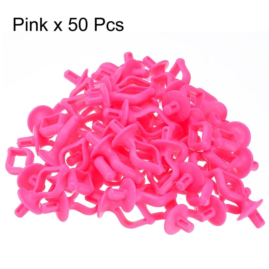 uxcell 50pcs Bobbin Holders for Thread Spools, Spool Tops for A, L and M Bobbins, Prevents Thread from Unlocking, Embroidery, Quilting, Sewing, Pink