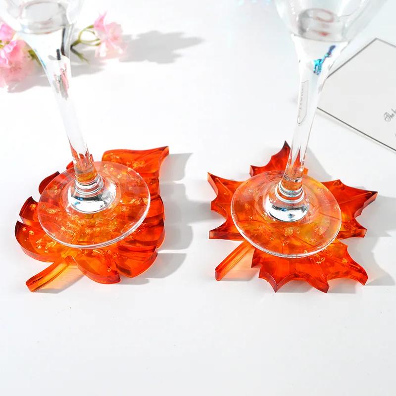 Christmas Table Decoration DIY Handmade Leaf Coaster Mold Christmas Series Crystal Epoxy Mold Resin Maple Leaf Silicone Molds