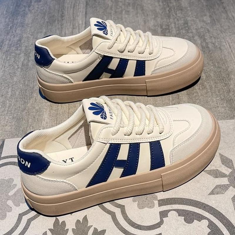 

Женские вулканизированные туфли Дизайн Круглый носок На шнуровке Спортивные Повседневные Женские кроссовки Удобные туфли на плоской подошве zapatos de mujer 35